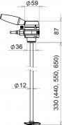 PM60 rozměrový náčrtek